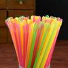 1200 Pieces Disposable Spoon Straws Plastic Colorful Long Milkshake Straws view 3