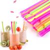 1200 Pieces Disposable Spoon Straws Plastic Colorful Long Milkshake Straws view 4