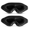 Sleep Mask for Men Women,Upgraded 3D Deep Contoured Eye Covers for Sleeping with Adjustable Strap,Block Out Light, Soft Comfort Eye Shade Cover for Travel Yoga Nap (2pcs, Black)