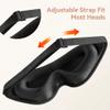 Sleep Mask for Men Women,Upgraded 3D Deep Contoured Eye Covers for Sleeping with Adjustable Strap,Block Out Light, Soft Comfort Eye Shade Cover for Travel Yoga Nap (2pcs, Black) view 3