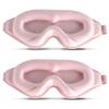 Sleep Mask for Men Women,Upgraded 3D Deep Contoured Eye Covers for Sleeping with Adjustable Strap,Block Out Light, Soft Comfort Eye Shade Cover for Travel Yoga Nap (2pcs, Pink) view 1