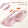 Sleep Mask for Men Women,Upgraded 3D Deep Contoured Eye Covers for Sleeping with Adjustable Strap,Block Out Light, Soft Comfort Eye Shade Cover for Travel Yoga Nap (2pcs, Pink) view 3