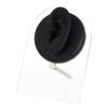 OLYCRAFT Black Left Ear Displays Model Silicone Ear Model Rubber Ear Silicone Flexible Ear Model with Acrylic Display Stands for Teaching Tools Jewelry Display Earrings Professional Piercings Practice view 1