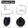 OLYCRAFT Black Left Ear Displays Model Silicone Ear Model Rubber Ear Silicone Flexible Ear Model with Acrylic Display Stands for Teaching Tools Jewelry Display Earrings Professional Piercings Practice view 2