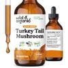 Wild & Organic Turkey Tail Mushroom Tincture - Immune Support Drops - 4 oz view 1