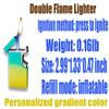 JEOKWMS Butane Lighter Cool Lighters Dual Flame Lighter Windproof Lighter Cool Inflatable Blue Flame Candle Kitchen Barbecue Men's Camping Gifts (Without Butane) view 2