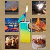 JEOKWMS Butane Lighter Cool Lighters Dual Flame Lighter Windproof Lighter Cool Inflatable Blue Flame Candle Kitchen Barbecue Men's Camping Gifts (Without Butane) view 3
