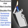 JEOKWMS Butane Lighter Cool Lighters Dual Flame Lighter Windproof Lighter Cool Inflatable Blue Flame Candle Kitchen Barbecue Men's Camping Gifts (Without Butane) view 4