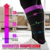 bropite 3 Pairs Plus Size Compression Socks Extra Wide Calf Women&Men 20-30mmHg Support Dancing Cycling Running Climbing view 2