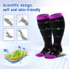 bropite 3 Pairs Plus Size Compression Socks Extra Wide Calf Women&Men 20-30mmHg Support Dancing Cycling Running Climbing view 4
