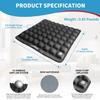 ANMSVI Air Inflatable Pressure Relief Seat Cushion for Wheelchair, Car, Office, Home Living, Adjustable Firmness for Coccyx, Sciatica Pain Relief, Tailbone Pain Relief, 18x17 inches with Grey Cover view 2