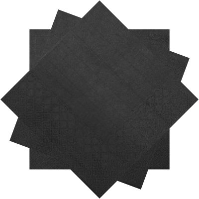 300 Count Beverage Napkins, Disposable Black Paper Napkins, 10" x 10" 2-Ply Cocktail Napkins for Bar, Weddings, Birthday