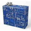 InterestPrint Custom Name Wrapping Paper White Blue Text Hearts Blue Customized Recycled Gift Wrapping Paper for Daughter Son Wrap Paper on Baby Shower Holiday Christmas Graduation view 1