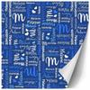 InterestPrint Custom Name Wrapping Paper White Blue Text Hearts Blue Customized Recycled Gift Wrapping Paper for Daughter Son Wrap Paper on Baby Shower Holiday Christmas Graduation view 3
