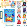 Sweetude 18 Pcs Happy Birthday Gift Bag Birthday Party Drawstring Canvas Backpack 11.81 x 9.84 Inch Reusable Gym Sports Return Gift String Backpack for Men Women Kids, 9 Designs view 2