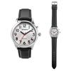 QINGQIAN English Voice Talking Watch for Blind,Visually impaired or Elderly,Silver Alloy Shell, Black Leather Watch Strap view 4