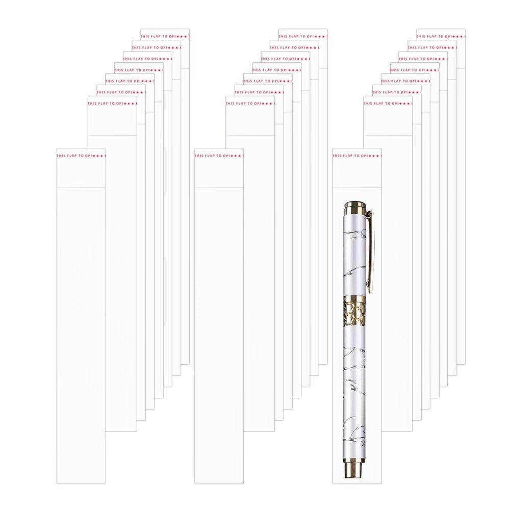 BornFeel 1000pcs Self Sealing Cellophane Bags 1'' x 6'' Long Clear Cello Bags Plastic Adhesive Bags 1mil for Candy Gifts Favors Pen Jewelery Samples Beads