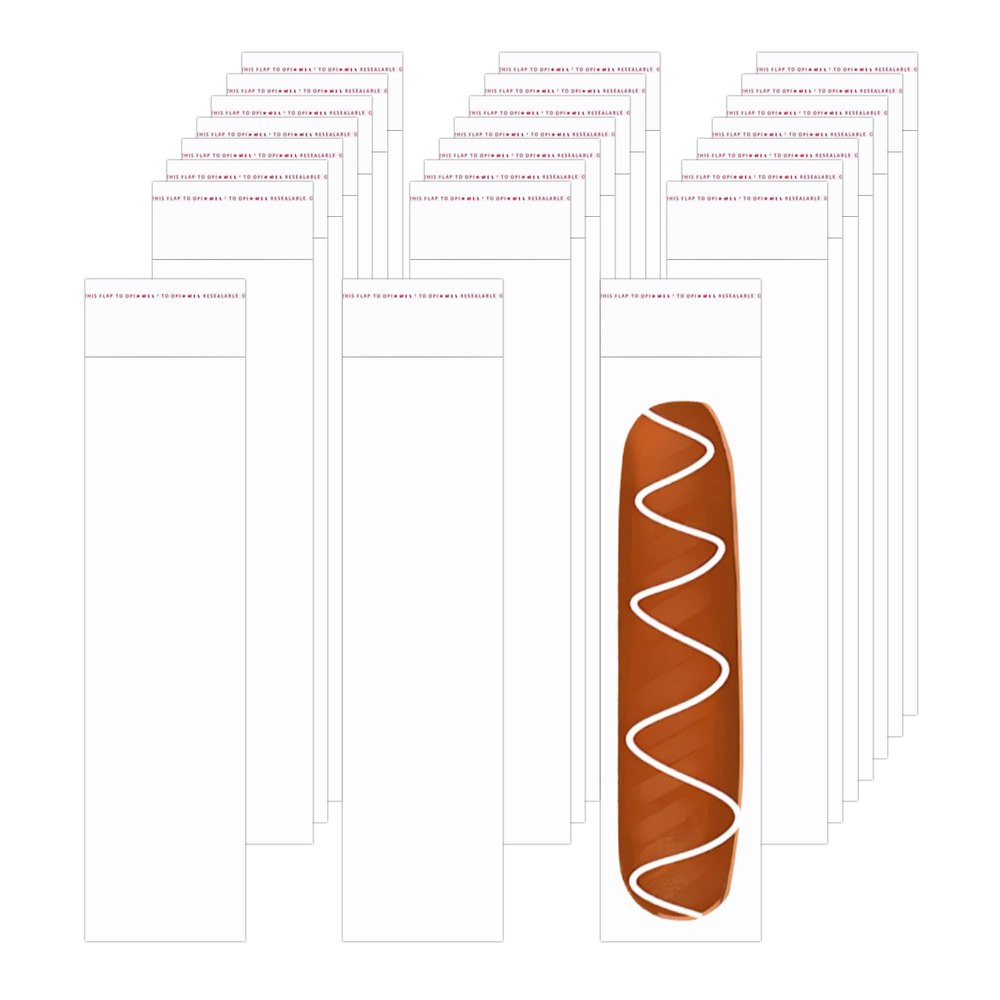 3" x 11" 500pcs Long Adhesive Bags Clear Cello Jewelry Bag Tiny Self Cellophane Bags 1 Mil for Bakery Cookies Candies Jewelry Crafts (8 Sizes to Choose from)