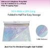 CMFYHM Iridescent Cellophane Wrap Roll I 34 In X 50 Ft I Iridescent Film,rainbow cellophane roll For Baskets,Gifts, Treats,Birthday Wedding Floral, Party Arts Crafts Decoration (Blue) view 2