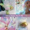 CMFYHM Iridescent Cellophane Wrap Roll I 34 In X 50 Ft I Iridescent Film,rainbow cellophane roll For Baskets,Gifts, Treats,Birthday Wedding Floral, Party Arts Crafts Decoration (Blue) view 3