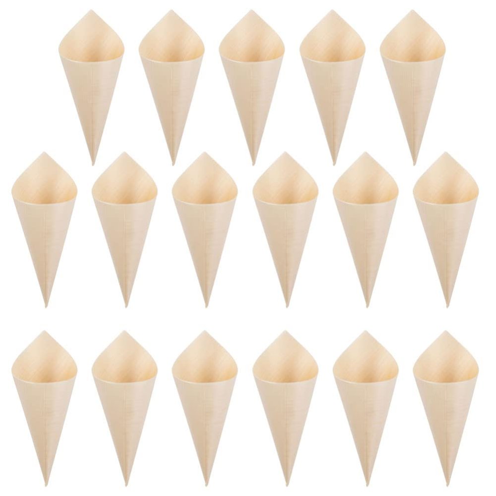Hemoton 300pcs Multi-function Dessert Cones for Parties Weddings and Catering Events Premium Ice Cups Elegant Snack Holders for Fries Appetizers and More