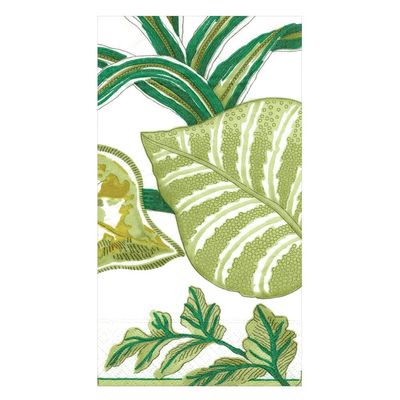 Caspari Florida Guest Towel Napkins in Ivory - 15 Per Package