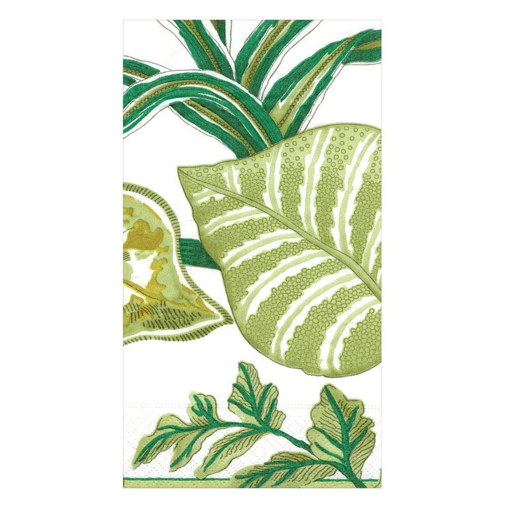 Caspari Florida Guest Towel Napkins in Ivory - 15 Per Package