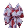 1 Pcs 10" Hand Made Wired Red Truck Fireworks White Bow Flag Patriotic American view 1