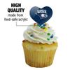 Southern Indiana Primary Logo Heart Love Cupcake Picks Toppers Decoration Set of 6 view 3