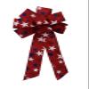 1 Pcs 10" Hand Made Wired Red Blue Glitter Stars on Red Bow Flag Patriotic American view 2