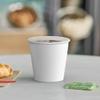 VeZee 8 Oz Disposable White Poly Paper Durable Hot Cup with Flat Tear-Back White Hot Cup Lid For Hot/Cold Drink, Coffee Cups, Tea, Cocoa, Travel, Hot Chocolate, Chai, Latte & Hot Soup|200CT view 2