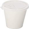 VeZee 8 Oz Disposable White Poly Paper Durable Hot Cup with Flat Tear-Back White Hot Cup Lid For Hot/Cold Drink, Coffee Cups, Tea, Cocoa, Travel, Hot Chocolate, Chai, Latte & Hot Soup|200CT view 3