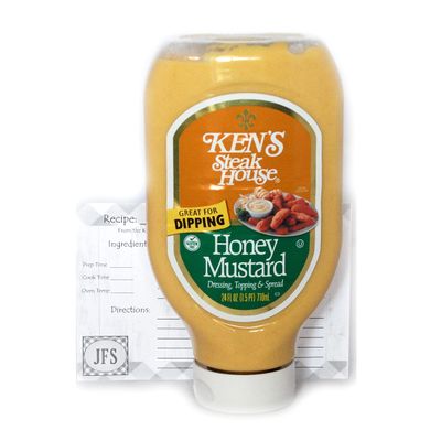 Ken's Honey Mustard, 1-24 Ounce Bottle Bundled with a JFS Recipe Card