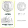 [100 Sets] 16 oz Clear Coffee Cups with Strawless Sip Lid, Clear Plastic, Disposable Cups with Lids, Iced Coffee Cup (100 Cups with 100 Lids) view 3