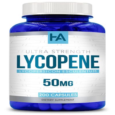 Naturally Derived Lycopene Supplement | Tomato Based Lycopene 50mg Antioxidant and Carotenoid Supplement for Heart and Prostate Support | Vegan Non-GMO & Made in US cGMP Labs (200 Veggie Capsules)