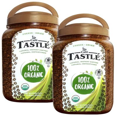 Cafe Tastl 100% Organic Instant Coffee, 2 jars of 17.85 (35.70 Oz)