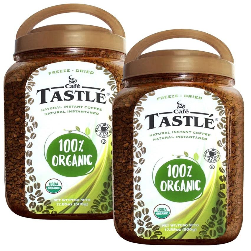 Cafe Tastl 100% Organic Instant Coffee, 2 jars of 17.85 (35.70 Oz)