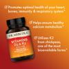 Dr. Mercola Vitamins D3 & K2 Low Dose - Maintain Vitamin D Levels - Supports Immune & Bone Health - MenaQ7 Chickpea-Sourced K2 - Non-GMO, Gluten-Free & Soy-Free - 30 Capsules (30 Servings) view 4