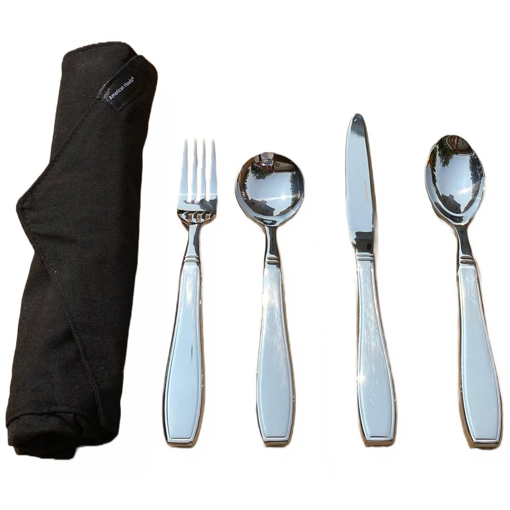 Weighted Utensils For Hand Tremors 7 Oz Knife Fork Spoons Adaptive Utensils Eating Parkinsons Weighted Silverware For Hand Tremors Patients Shaking Heavy Arthritis Gadgets Handicap Elderly