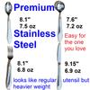 Weighted Utensils For Hand Tremors 7 Oz Knife Fork Spoons Adaptive Utensils Eating Parkinsons Weighted Silverware For Hand Tremors Patients Shaking Heavy Arthritis Gadgets Handicap Elderly view 2