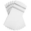 Fanxyware Shiny Silver on White Disposable Dinner Napkins, Feels Like Linen, Soft Fluff Pulp Paper - 50 Pack, 8.5" x 4" - Style Name: Parallel Shine view 1