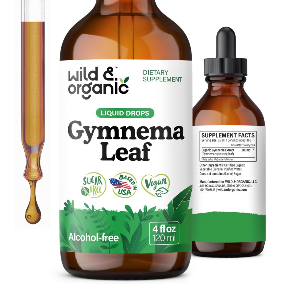 Wild & Organic Gymnema Sylvestre Extract Drops - Gymnema Supplement - 4 oz