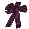 1 Pcs 10" Hand Made Wired Red Blue White Plaid Bow Flag Patriotic American view 2