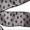 1 Pcs 10" Black Paw Prints on White Satin Ribbon Wired Wreath Bow Dog Pet view 4
