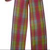 1 Pcs 10" Hand Made Pink Green Purple Plaid Spring Wired Wreath Bow Easter view 3