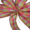 1 Pcs 10" Hand Made Pink Green Purple Plaid Spring Wired Wreath Bow Easter view 4