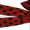 1 Pcs 10" Hand Made Red with Black Dots on Satin Wired Wreath Bow Valentine Day Love view 4