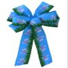 1 Pcs 10" Hand Made Wired Hiding Easter Bunny Spring Wreath Bow Green Blue view 2