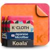 Koala Lens Cleaning Cloth | Japanese Microfiber | Glasses Cleaning Cloths | Eyeglass Lens Cleaner | Eyeglasses, Camera, VR/AR Headset, and Screen Cleaner | Pink & Orange (Pack of 3) view 1