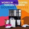 Coffee Packets Sampler  Coffee Variety Pack Ground Coffee Gift Set, Medium Dark & Flavored Roast, Low Acid Gourmet Pre-Measured Packs for 12-Cup Brewers, 2oz Individual Bags view 3